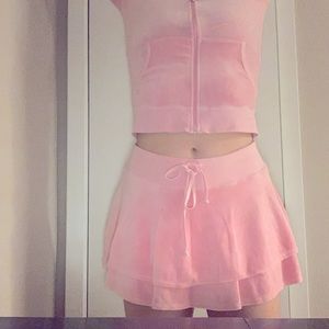 Baby Pink Juicy Couture Skirt Set